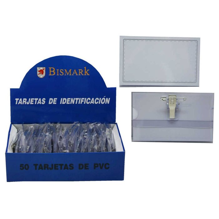 Tarjeta identificación 57x90 mm Poessa Bismark Básico Pack 10 unidades