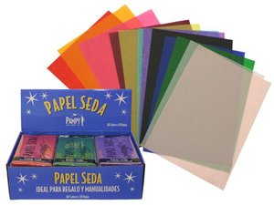 PAPEL SEDA BOLSA 10 HOJAS MISMO COLOR Y COLORES SURTIDO | 30 UNIDADES | (POESSA BISMARK BASICO) Imagen principal del producto