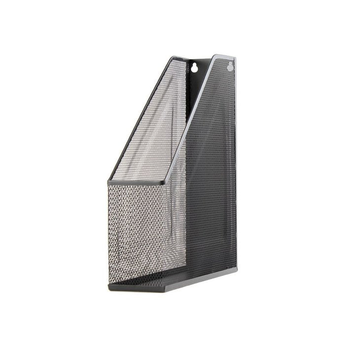 Revistero Metalico Rejilla 10x29,5x21,5cm Negro