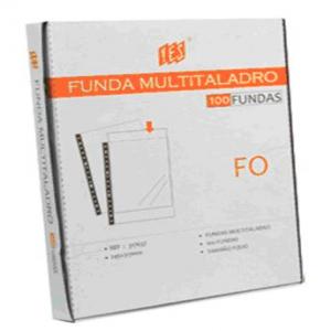 Funda multitaladro folio PP cristal 70 micras 100 unidades YES Imagen principal del producto