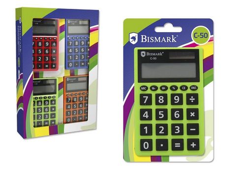 Calculadora de bolsillo bismark c-50. 8 digitos colores surtidos Imagen principal del producto