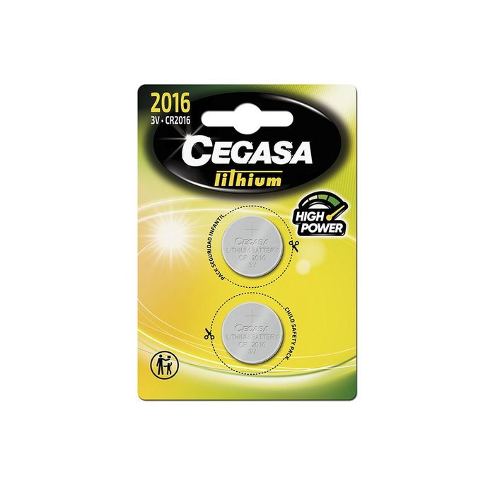 Blister 2 Pila Cegasa Litio Boton Cr2016 3V Bt