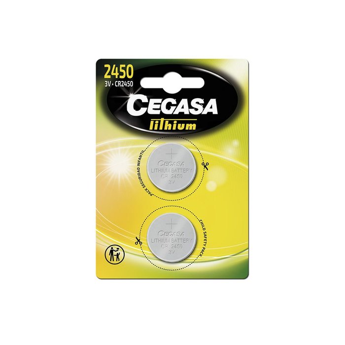 Blister Pila Cegasa Litio Boton Cr2450 3V Bt BL2 Imagen principal del producto