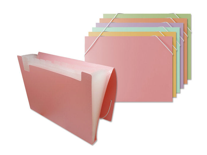 CARPETA FUELLE PP PASTEL COLORES SURTIDOS | 8 UNIDADES | (YES) Imagen principal del producto