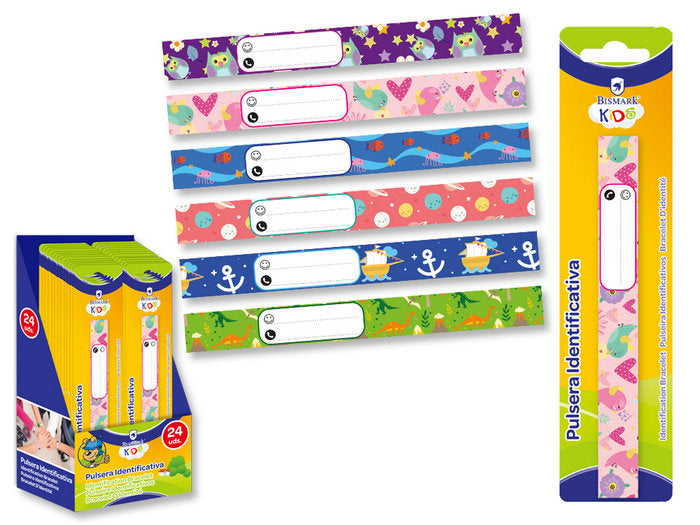 PULSERA IDENTIFICATIVA INFANTIL PVC 24U | POESSA BISMARK BASICO | ENVASE 24 UDS. UNIDAD | 18430173274462