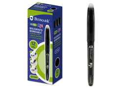 BOLIGRAFO BORRABLE CAPUCHON BISMARK NEGRO 0,7MMM | 12 UNIDADES | (POESSA BISMARK BASICO)