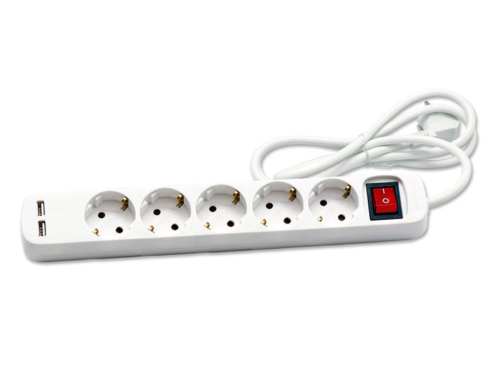 Base Multiple Cegasa 5 Tomas +2 Usb 1.4M