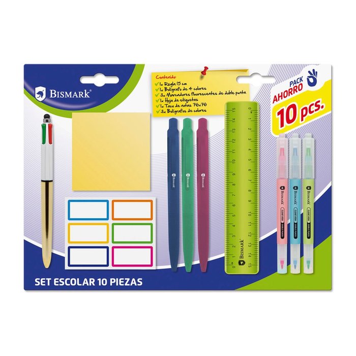 PACK MATERIAL ESCOLAR AHORRO 10 UNIDADES | 1 UNIDADES | (POESSA BISMARK BASICO)
