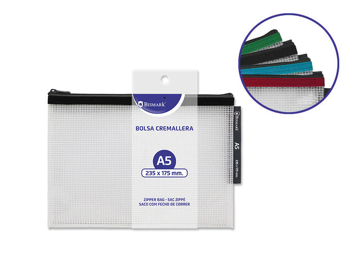 Sobre portadocumentos Eva Zipper A5 con cremallera Marca Poessa Bismarck
