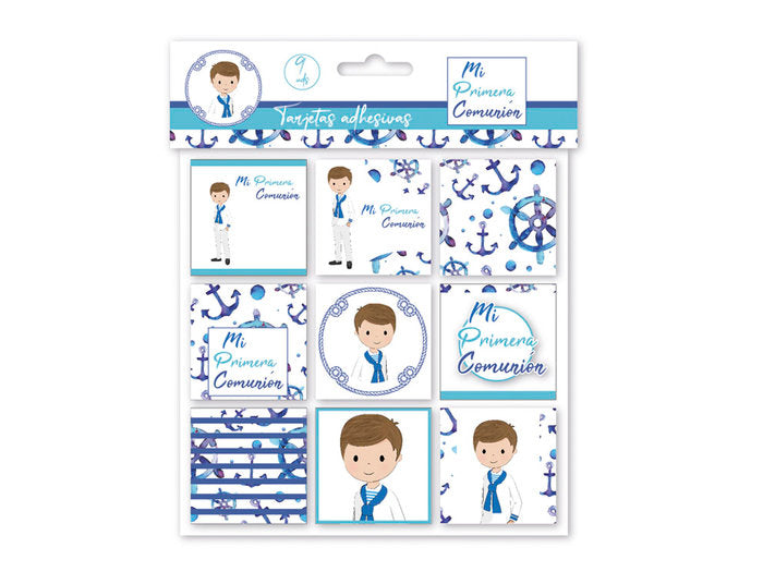 Tarjetas adhesivas niño Mi Primera Comunión - Poessa Imagen principal del producto