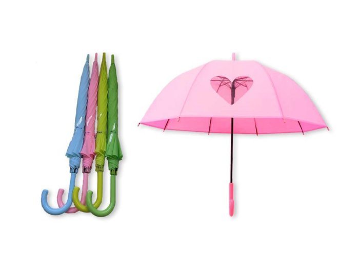 PARAGUAS AUTOMATICO PASTEL VENTANA CORAZON JUNIOR | POESSA BISMARK REGALO | 1 UNIDAD | 8430173308689