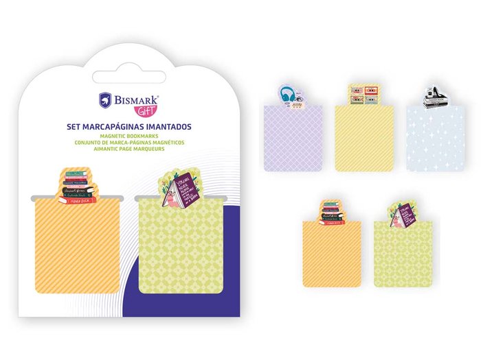 SET 2 MARCAPAGINAS IMANTADOS SURTIDOS | 36 UNIDADES | (POESSA BISMARK REGALO)