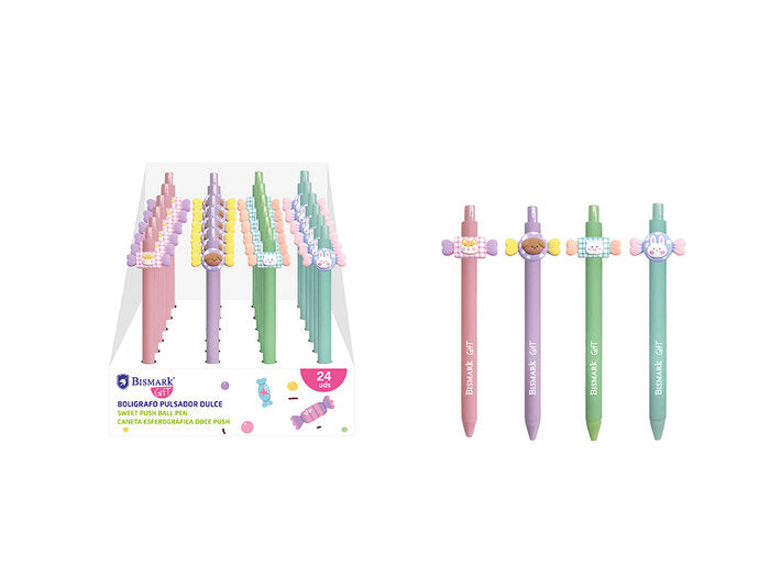 Exp 24 Boligrafo Pulsador Sweet Marca Poessa