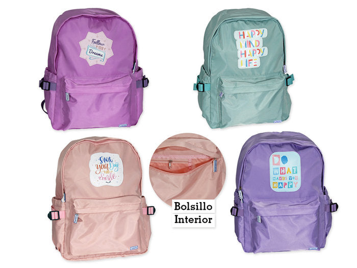 Mochila Parche Happy Surtidas LAGART Imagen principal del producto