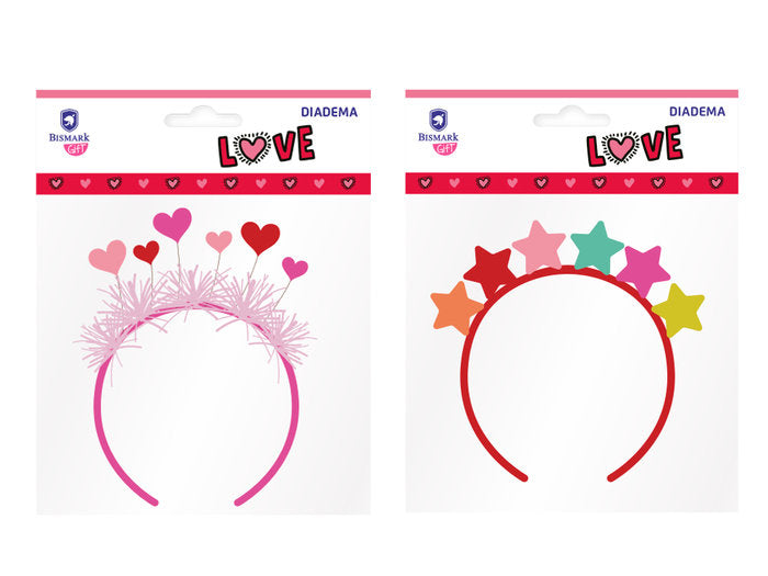 DIADEMA FELPA LOVE SURTIDAS | POESSA BISMARK REGALO | 1 UNIDAD | 8430173319906