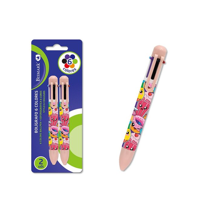 Set 2 Bolígrafos 6 Colores Papelería del Paseo Imagen principal del producto