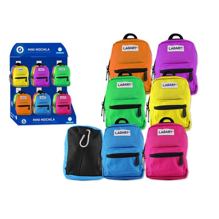 MINI MOCHILA CON MOSQUETON COLORES NEON | LAGART Imagen principal del producto