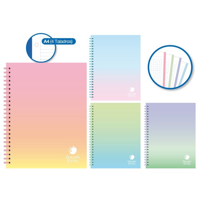 Bloc Espiral Estándar Liso 80H 90g | Poessa | Polipropileno | Formato Estándar | Pack 1 Unidades Imagen principal del producto
