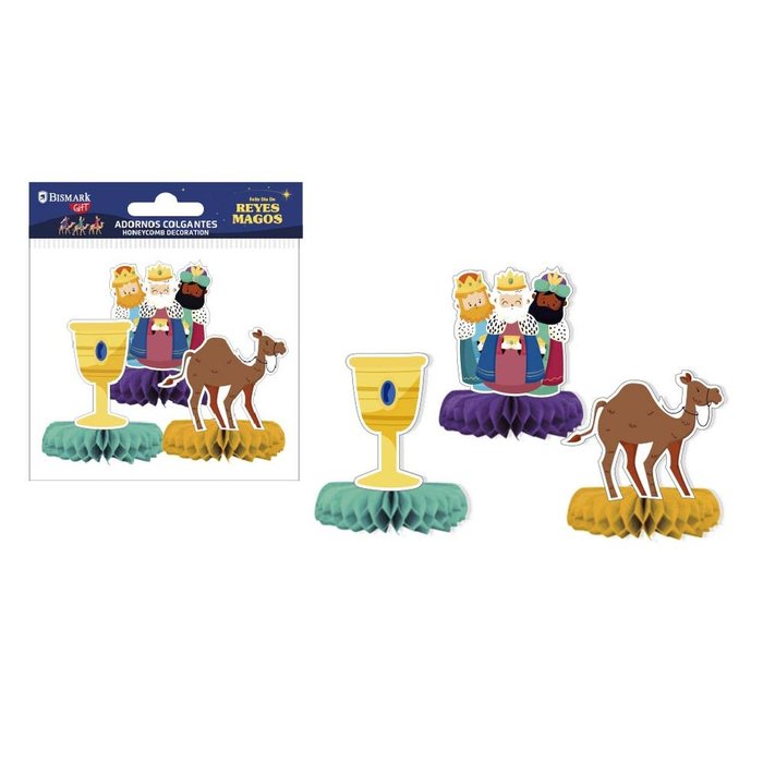 ADORNOS SOBREMESA REYES MAGOS PACK 3U | BISMARK NAVIDAD | ENVASE 12 UDS. UNIDAD | 18430173328912