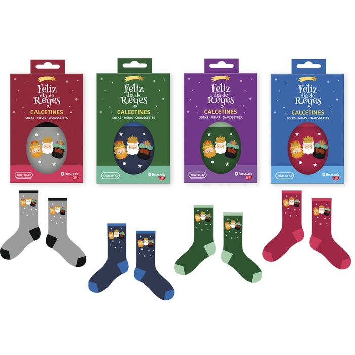 Calcetines Reyes Magos BISMARK Navidad Pack 1