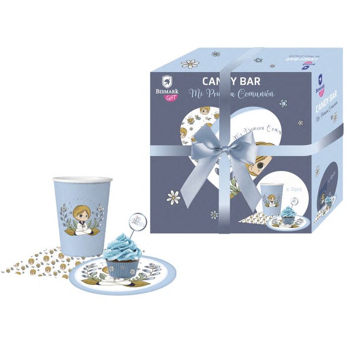 SET MESA CANDYBAR NIÑO 12 PAX PRIMERA COMUNION | POESSA BISMARK REGALO | 1 UNIDAD | 8430173330437