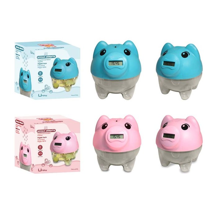 HUCHA CERDITO CUENTAMONEDAS DIGITAL | POESSA BISMARK REGALO | 1 UNIDAD | 8430173331489