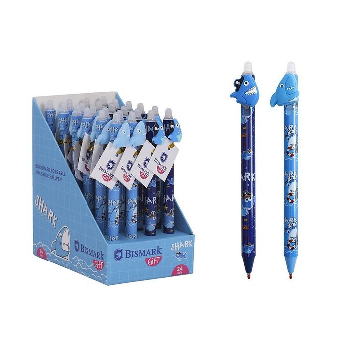 Expositor 24 Bolígrafos Borrables Tiburón POESSA BISMARK GIFT Imagen principal del producto