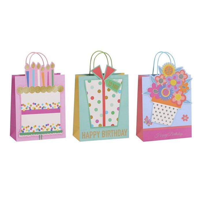 BOLSA KRAFT REGALO CUMPLEAÃOS CRYSTAL | POESSA BISMARK GIFT | 1 UNIDAD | 18430173332117 Imagen principal del producto