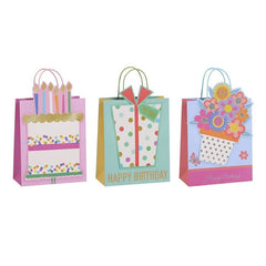 BOLSA KRAFT REGALO CUMPLEAÃOS CRYSTAL | POESSA BISMARK GIFT | 1 UNIDAD | 18430173332117