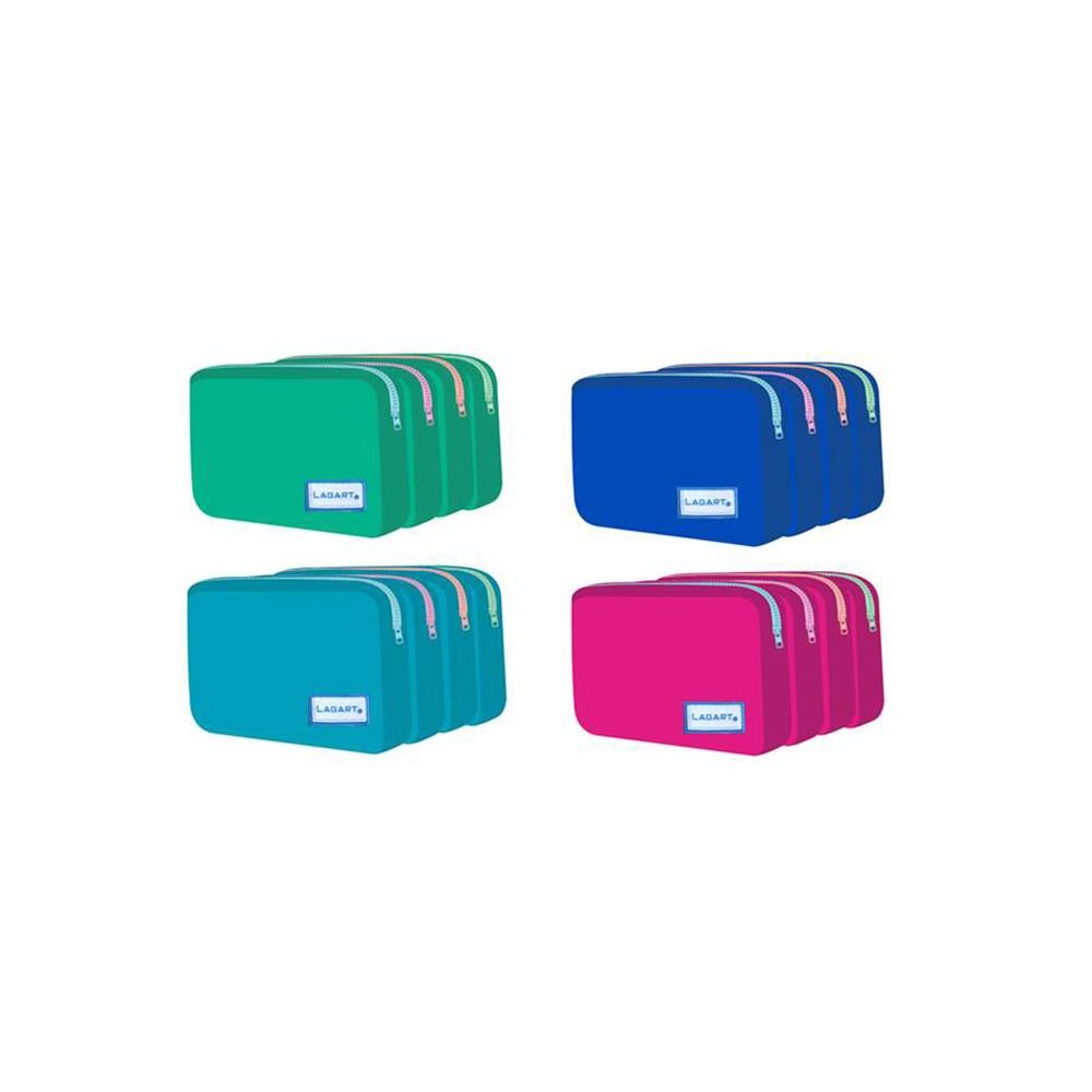 Portatodo silicona 4 cremalleras colores surtidos LAGART Imagen principal del producto