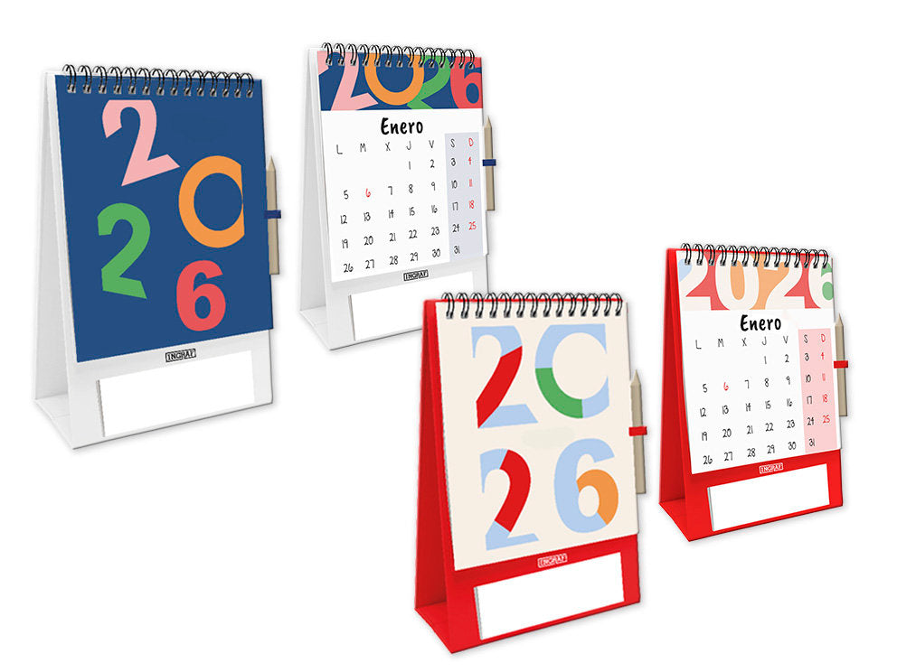 Calendario 2026 Vertical con Taco de Notas y Lápiz INGRAF Agendas