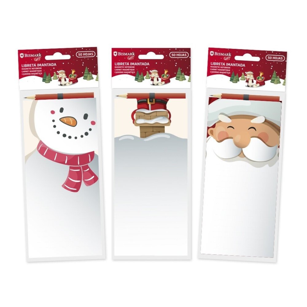 Libreta Imantada Papa Noel con Lápiz BISMARK Navidad