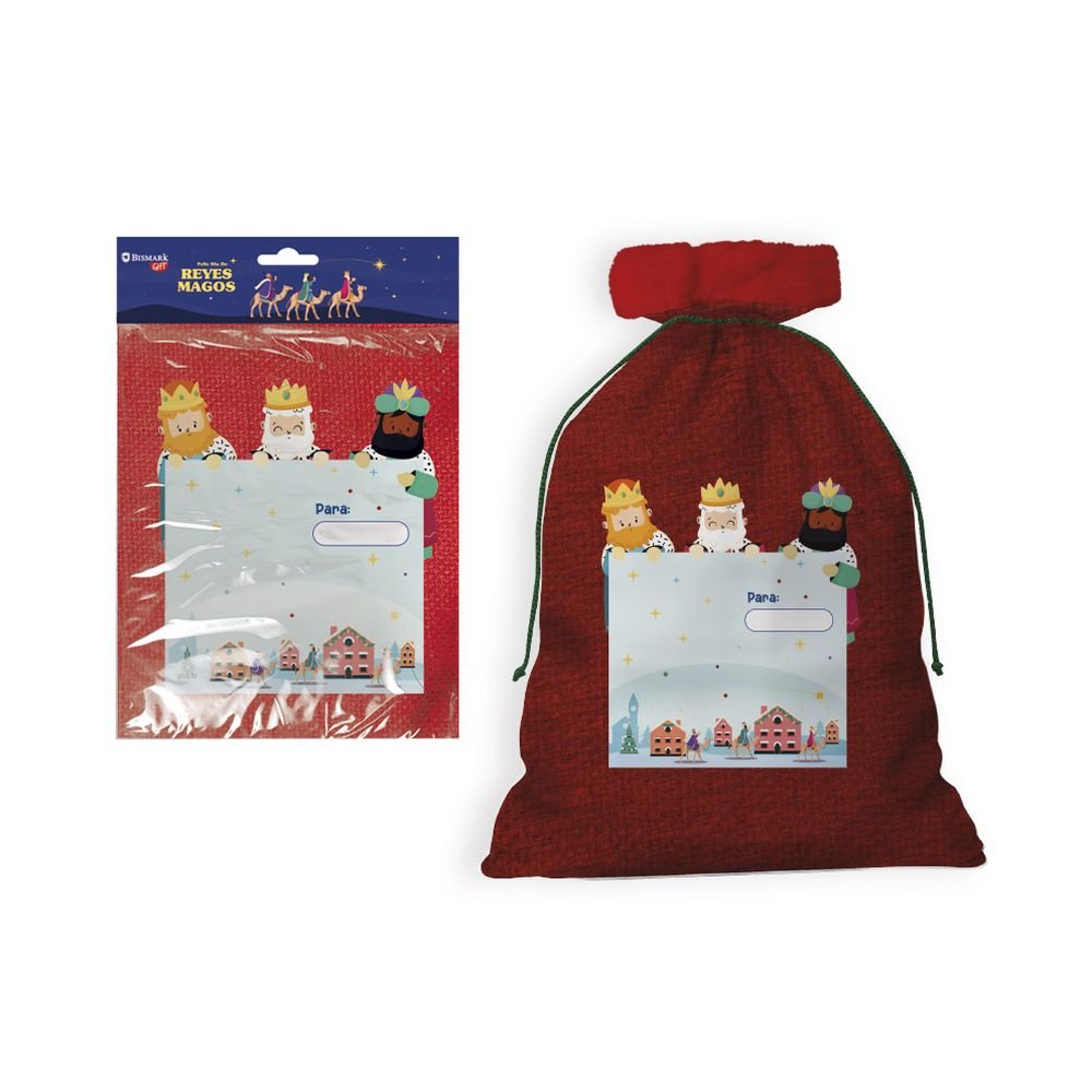 SACO REGALOS REYES MAGOS GRANDE | BISMARK NAVIDAD | 1 UNIDAD | 8430173335944