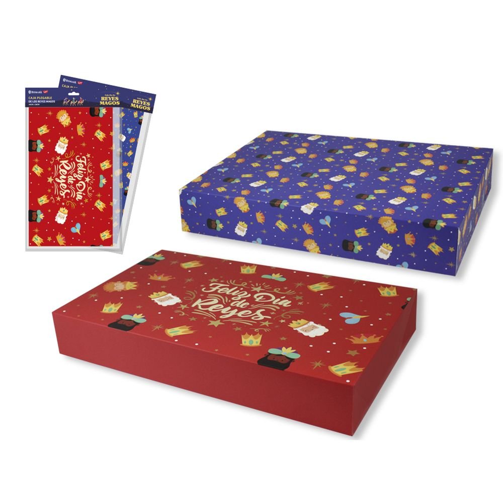 CAJA PLEGABLE REYES MAGOS | BISMARK NAVIDAD | 1 UNIDAD | 18430173336047 Imagen principal del producto