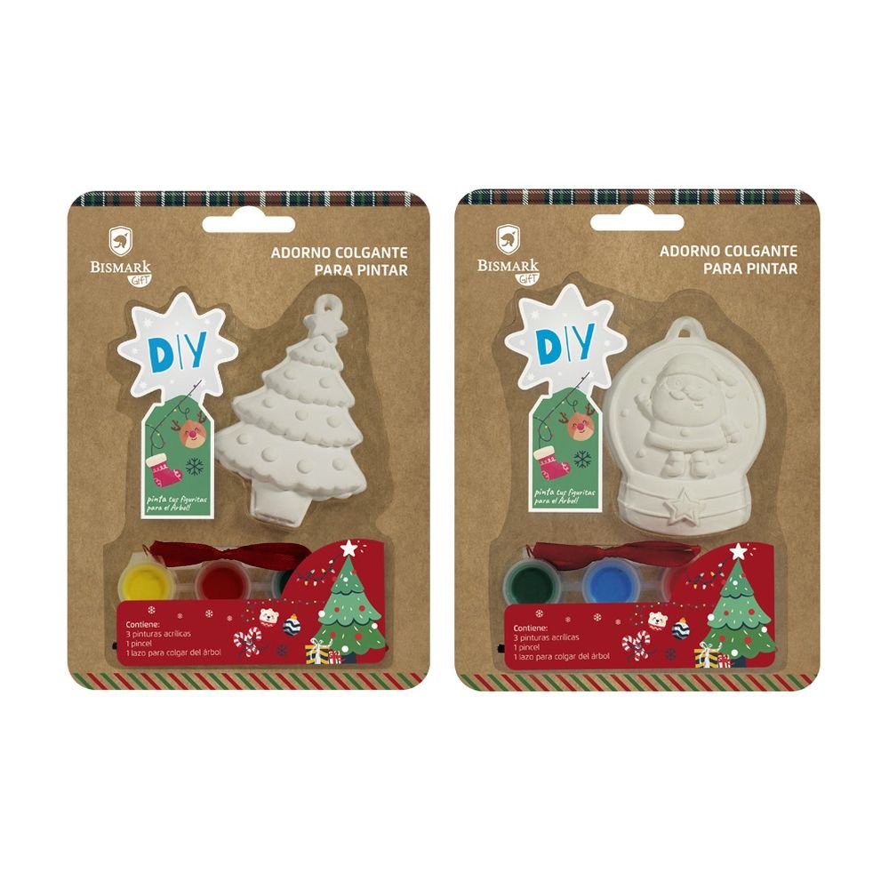 ADORNO COLGANTE NAVIDAD PARA PINTAR | BISMARK NAVIDAD | ENVASE 24 UDS. UNIDAD | 18430173336306 Imagen principal del producto