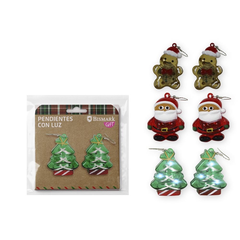 PENDIENTES CON LUZ NAVIDAD | BISMARK NAVIDAD | ENVASE 12 UDS. UNIDAD | 18430173336757