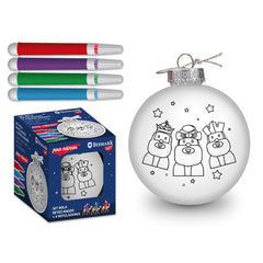 BOLA REYES MAGOS PARA COLOREAR CON 4 MINI ROTULADORES | BISMARK NAVIDAD | 1 UNIDAD | 18430173336894
