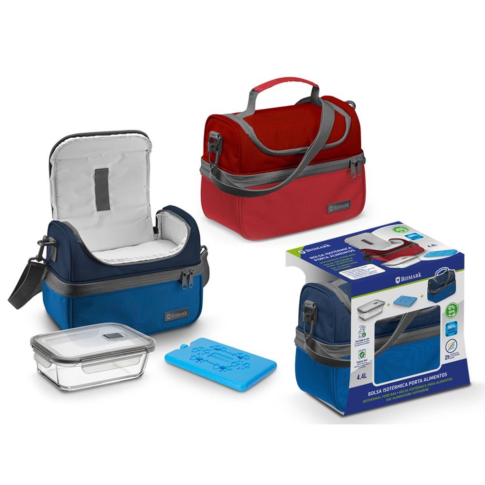 BOLSA TERMICA PORTA-ALIMENTOS CON TUPPER Y CUBITERA | POESSA BISMARK BASICO Imagen principal del producto