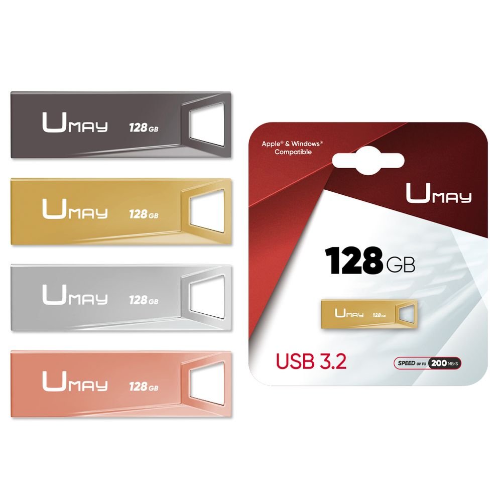 USB Metal 3.2 128GB con Llavero UMAY Imagen principal del producto