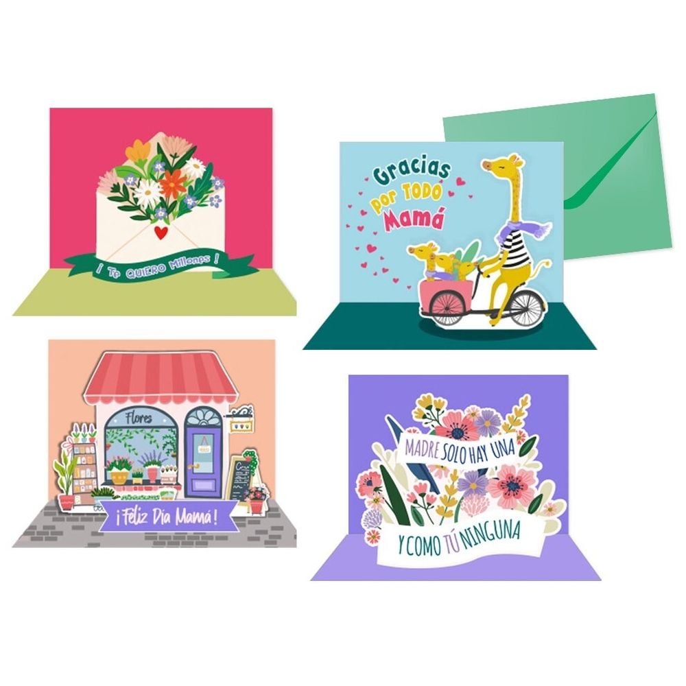 Expositor 24 Tarjetas Mama POESSA BISMARK GIFT