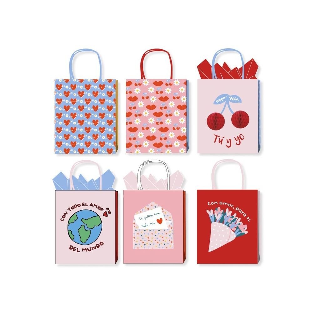 Bolsa Papel Love Marca Bismark Gift Pack 10 unidades