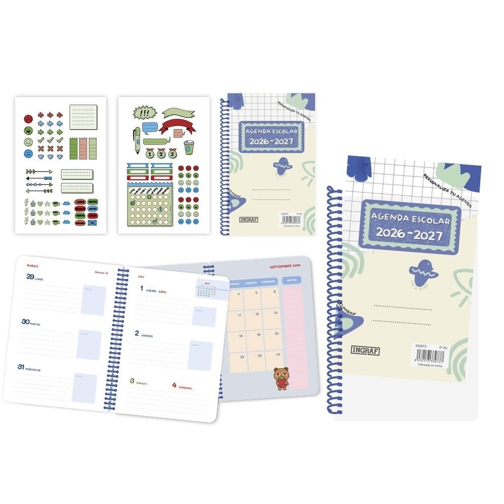 Agenda escolar 26-27 espiral INGRAF T. Pp. Imagen principal del producto