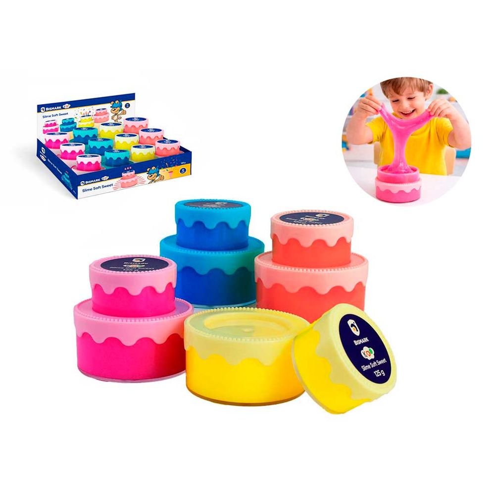 Expositor 12 Slime Soft Sweet Tartas Marca Poessa Bismarck
