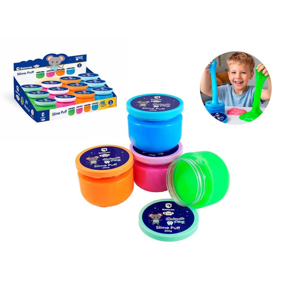 Expositor 12 Slime Puff Pot Marca Poessa Bismark surtido Imagen principal del producto
