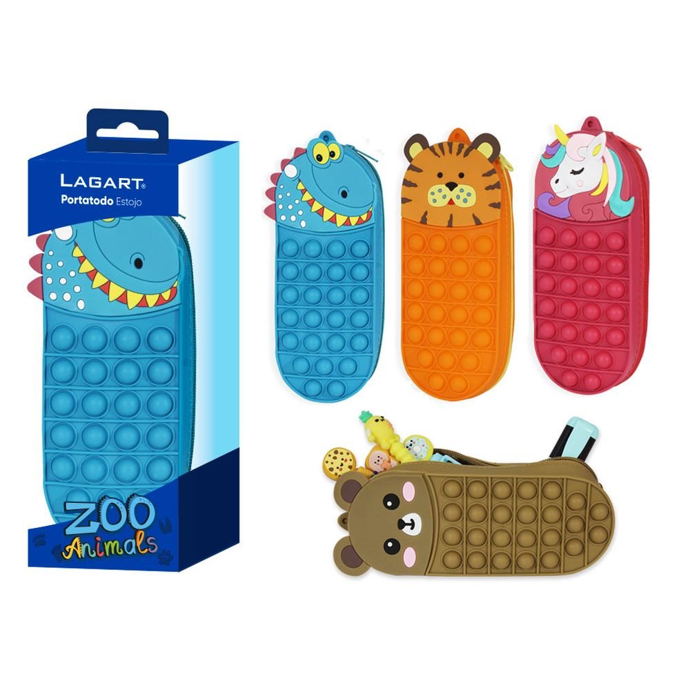 Portatodo Silicona Squishy Zoo Surtidos Marca LAGART