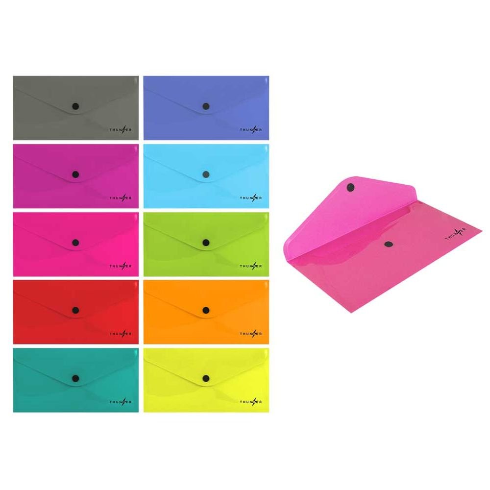Sobre Portadocumentes PP Broche Thunder 240x125 surtido POESSA BISMARK Imagen principal del producto