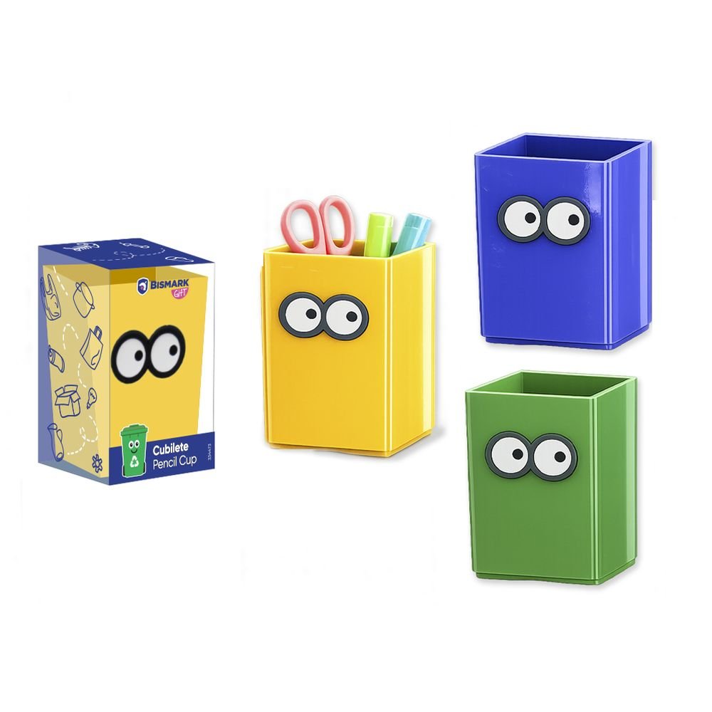 Expositor 12 cubiletes papelera reciclaje Ojitos POESSA BISMARK GIFT Imagen principal del producto