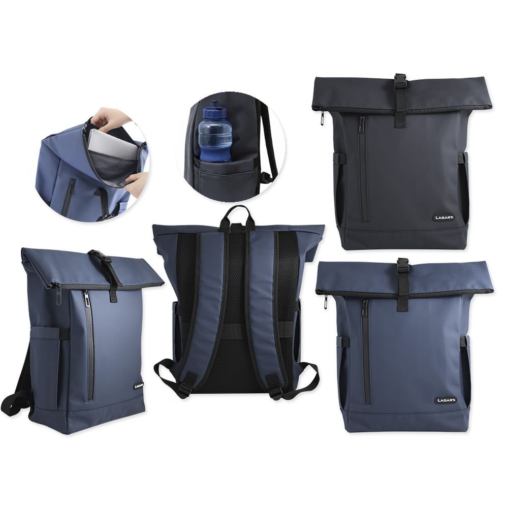Mochila Urban con Solapa y Bolsillos Poessa Bismark Básico