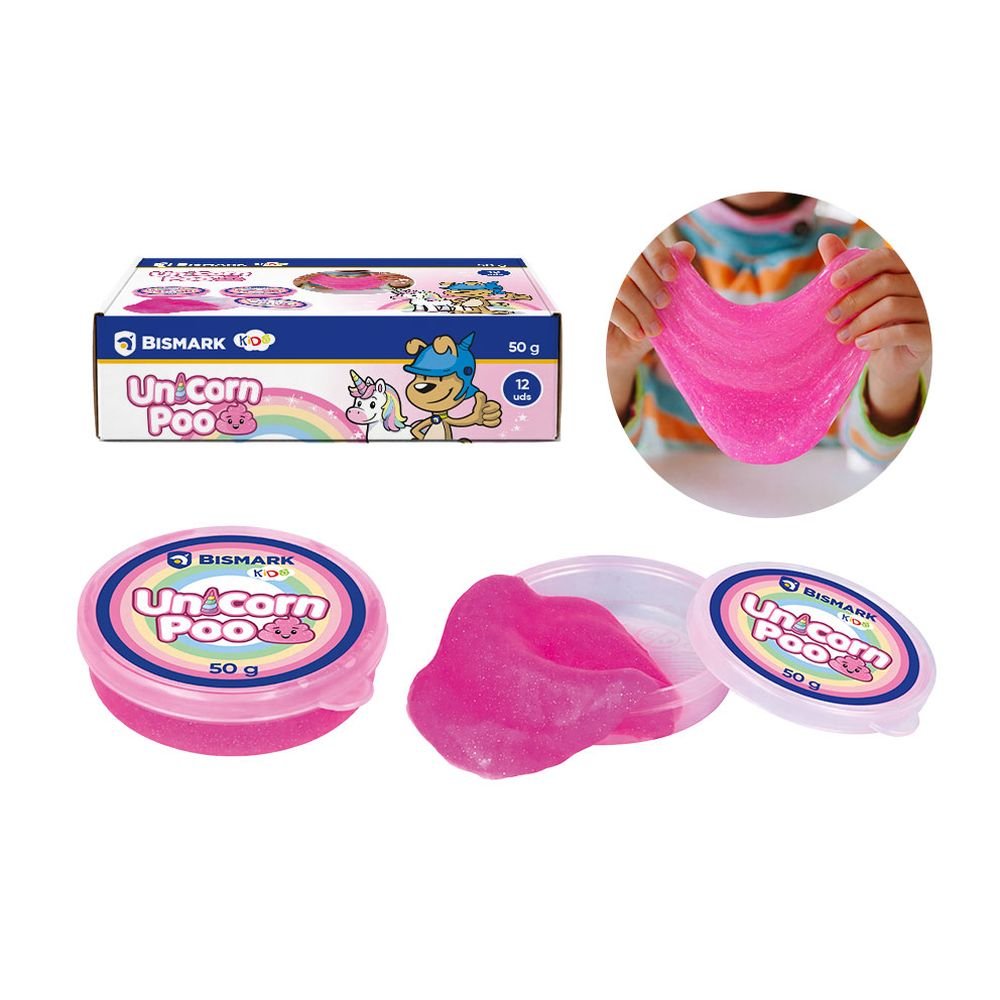 Expositor 12 Slime Cristal Unicornios 50 g POESSA BISMARK BASICO