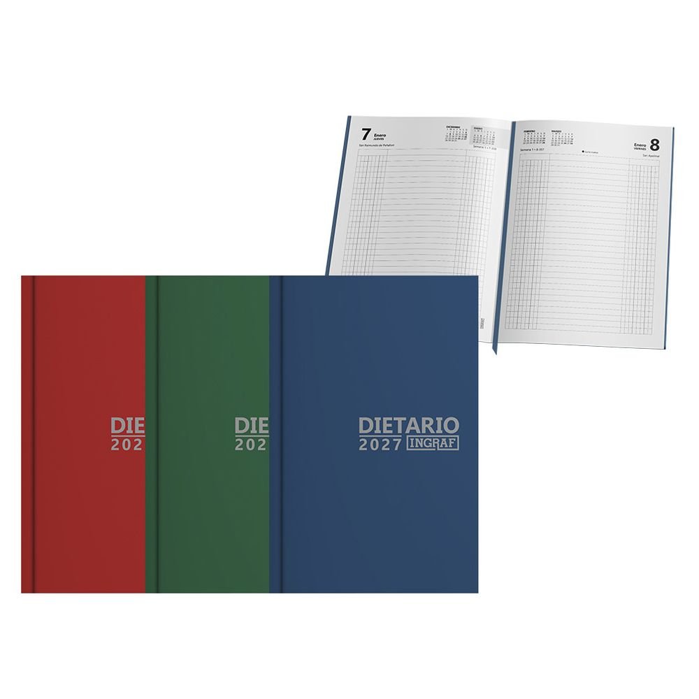 Dietario 2027 Encuadernado 1/4 Color INGRAF Agendas